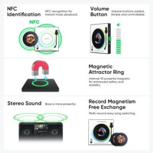 NFC disc music fridge magnet with interchangeable song discs