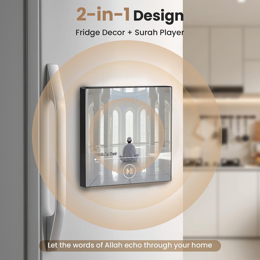 Full Quran audio fridge magnet speaker with remote control bluetooth rechargeable Islamic gift