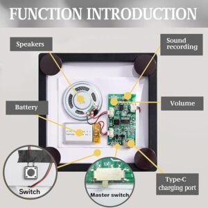 Custom music fridge magnet with photo and song personalized gift