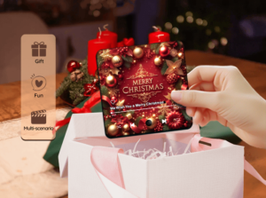 Christmas Music Fridge Magnet with Volume Control and USB Rechargeable Design