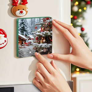 Christmas Music Fridge Magnet with Volume Control and USB Rechargeable Design