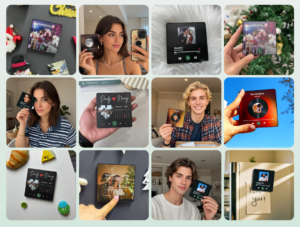 Christmas Music Fridge Magnet USB Rechargeable with Volume Control