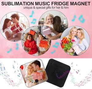 bluetooth music fridge magnet with custom photo diy design and type c charging