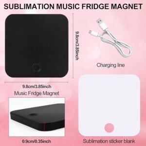 bluetooth music fridge magnet with custom photo diy design and type c charging