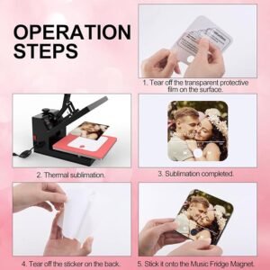 bluetooth music fridge magnet with custom photo diy design and type c charging