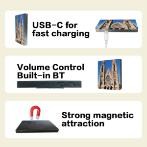 Bible audio fridge magnet speaker with LED light and Bluetooth custom Christian gift