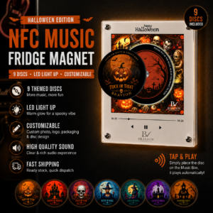 Halloween NFC Music Fridge Magnet with 9 Discs