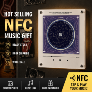 Celestial starry sky NFC music fridge magnet with 9 discs