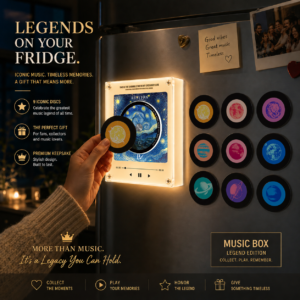 Van Gogh Starry Night NFC music fridge magnet with 9 discs