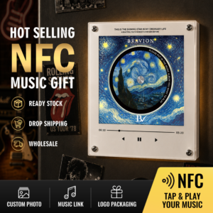 Van Gogh Starry Night NFC music fridge magnet with 9 discs