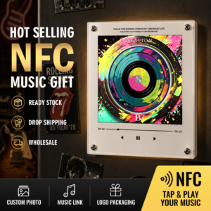 Graffiti NFC music fridge magnet with 9 interchangeable music discs