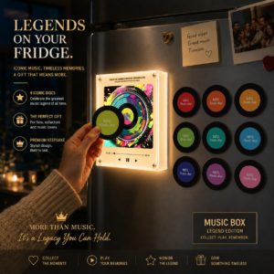 Graffiti NFC music fridge magnet with 9 interchangeable music discs