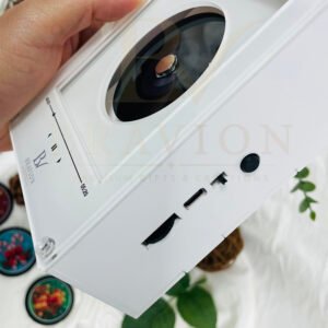 NFC music fridge magnet with gear volume control and 9 customizable discs