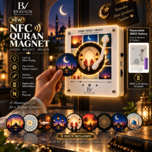 NFC Quran Fridge Magnet Speaker with Removable 18650 Battery
