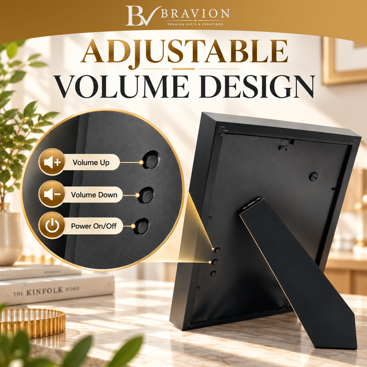 BRAVION NFC Music Frame with 7 Customizable Music Discs